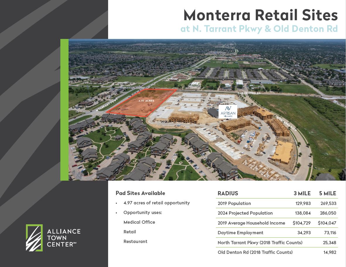 Alliance Town Center Monterra Retail Sites